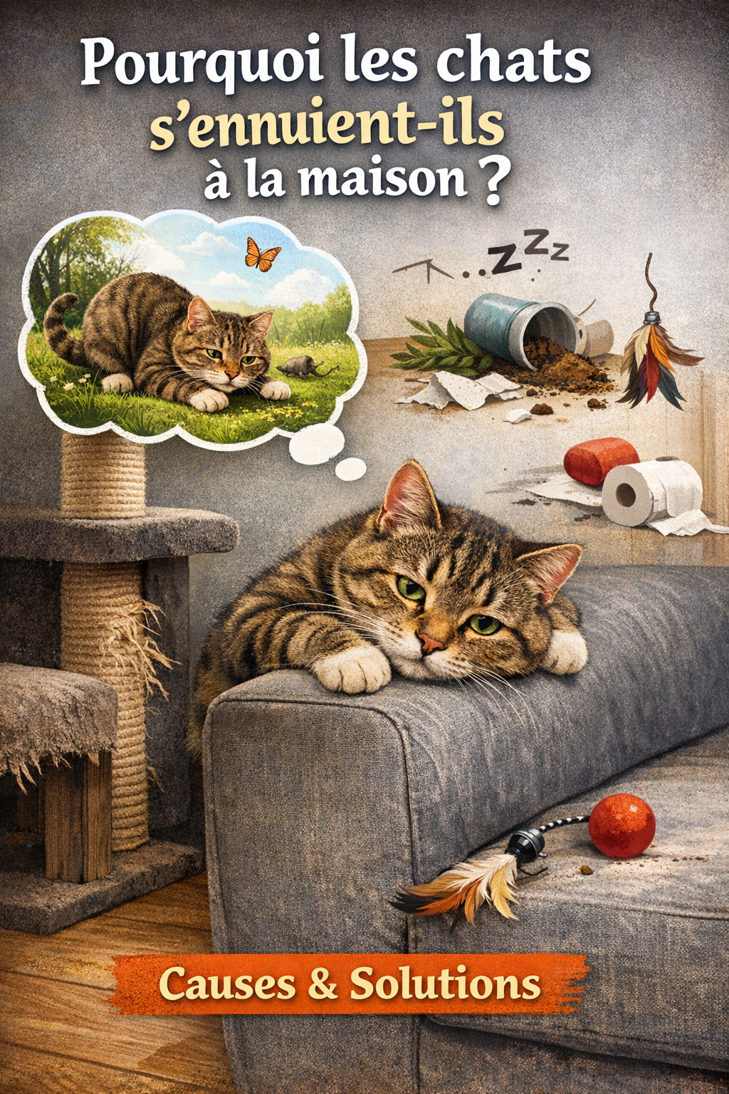Pourquoi les chats s’ennuient-ils à la maison ?