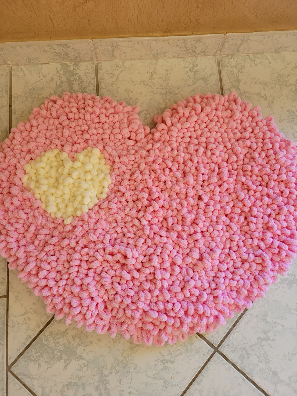 tapis pour animaux cœur fait main