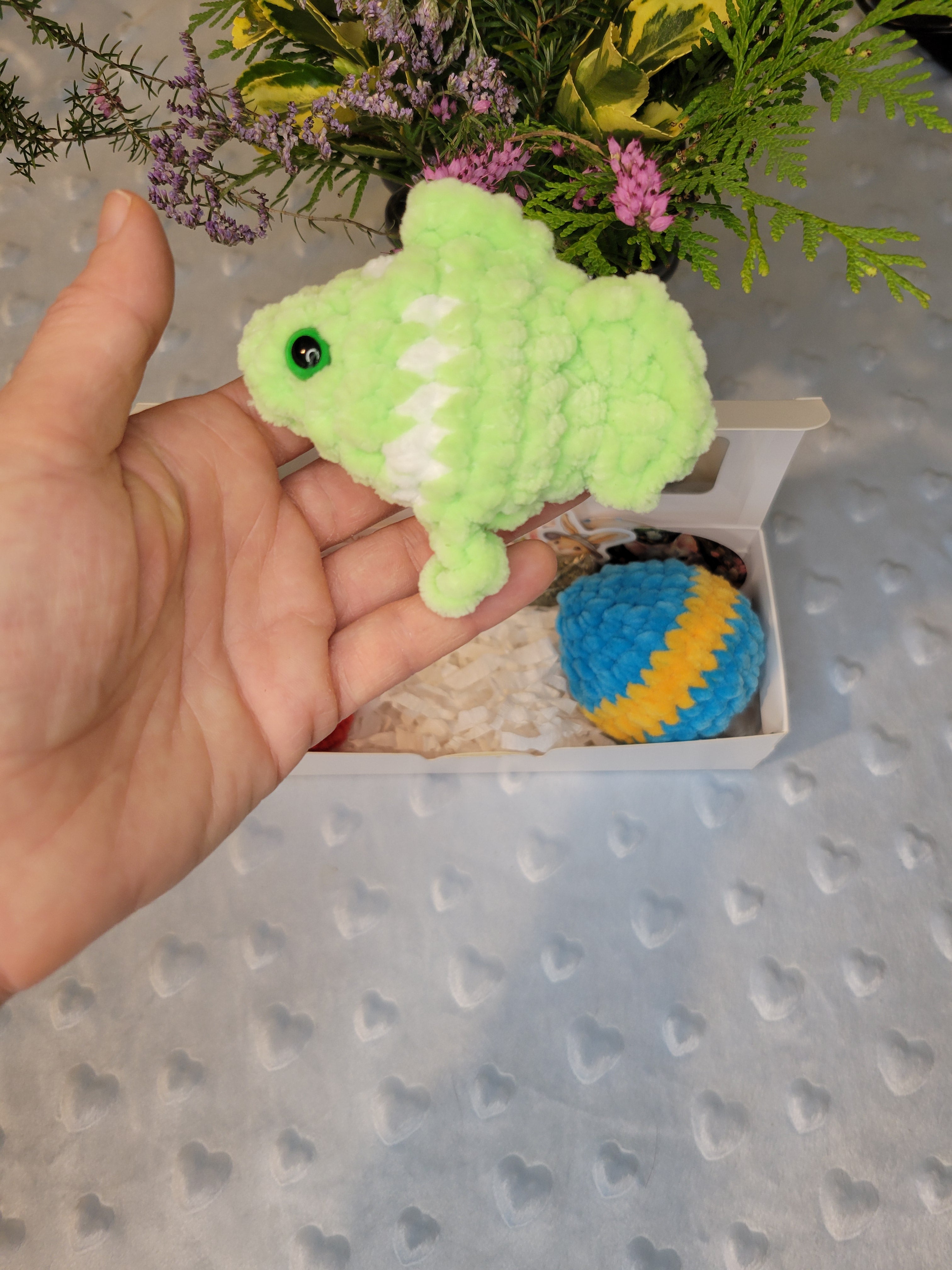 box jouets chat avec herbe a chat