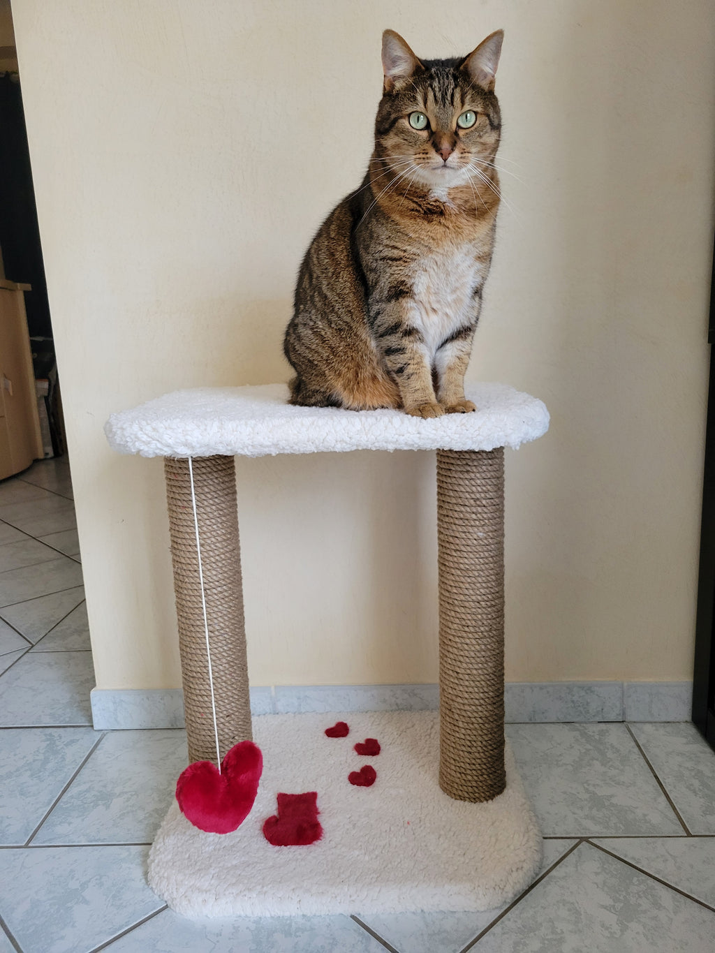 arbre à chat design Modèle Amour en bois pour chats