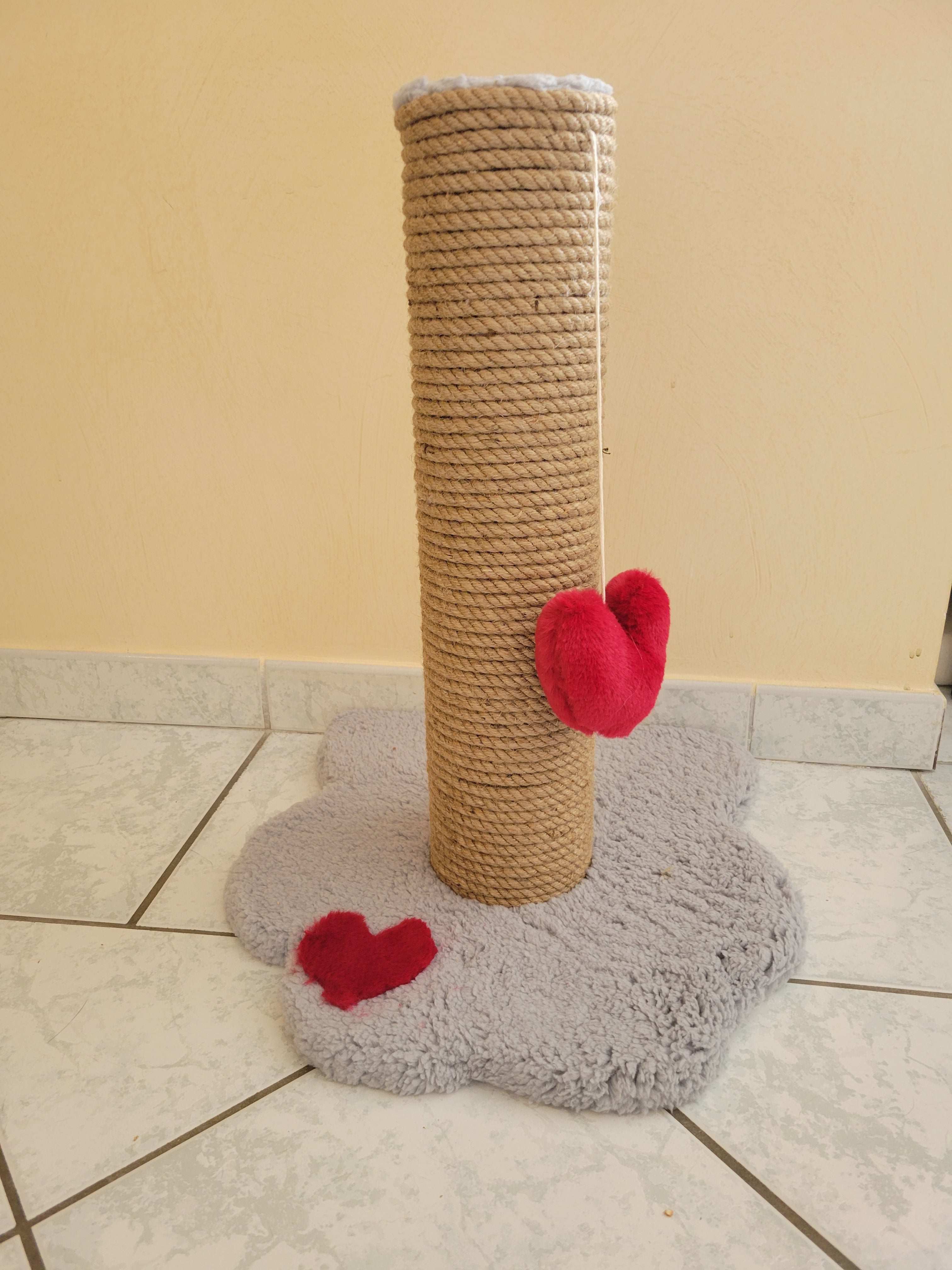 🐾 Arbre à chat fait main – colonne extra épaisse 12 cm