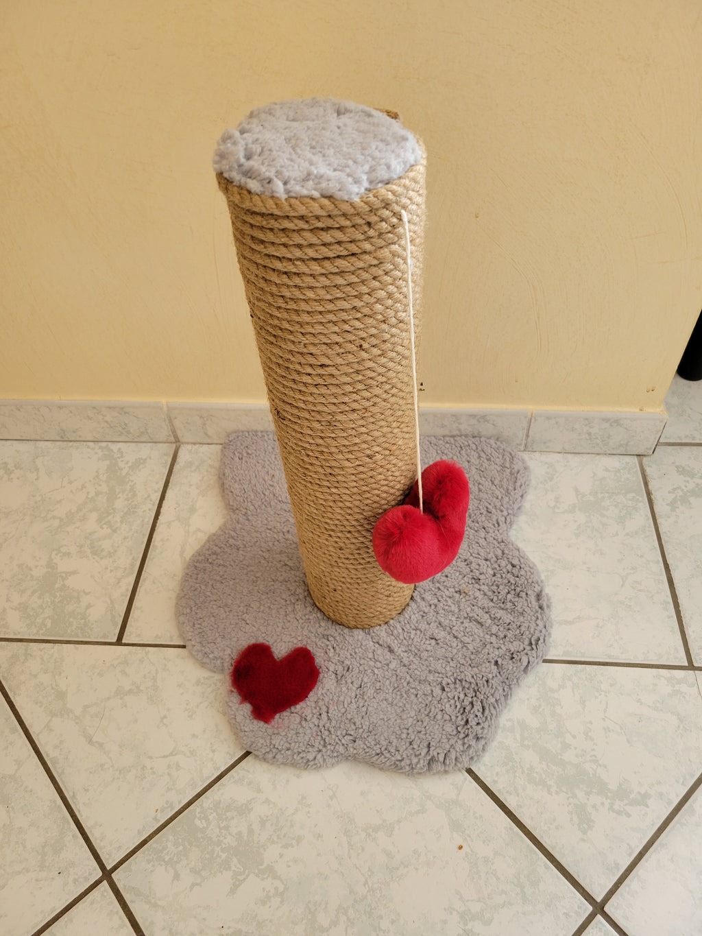 🐾 Arbre à chat fait main – colonne extra épaisse 12 cm